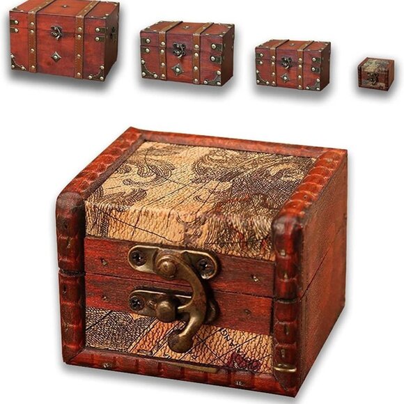 NEW Wooden Jewelry Box, Classical Wood Jewlery Box Jewelery Storage Box Case - Picture 9 of 9